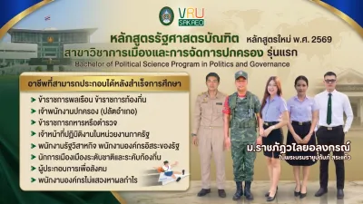 หลักสูตร การเมืองและการจัดการปกครอง(ร.บ.) คณะมหาวิทยาลัยราชภัฏวไลยอลงกรณ์ ในพระบรมราชูปถัมภ์  สระแก้ว มรภ.วไลยอลงกรณ์